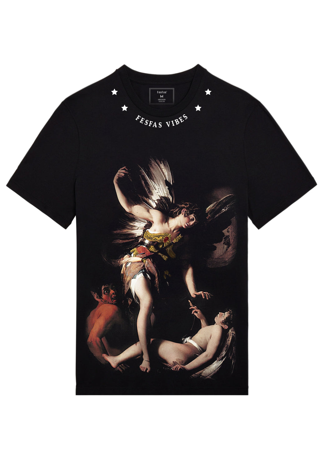 FesFas sacred love-print T-shirt | Black