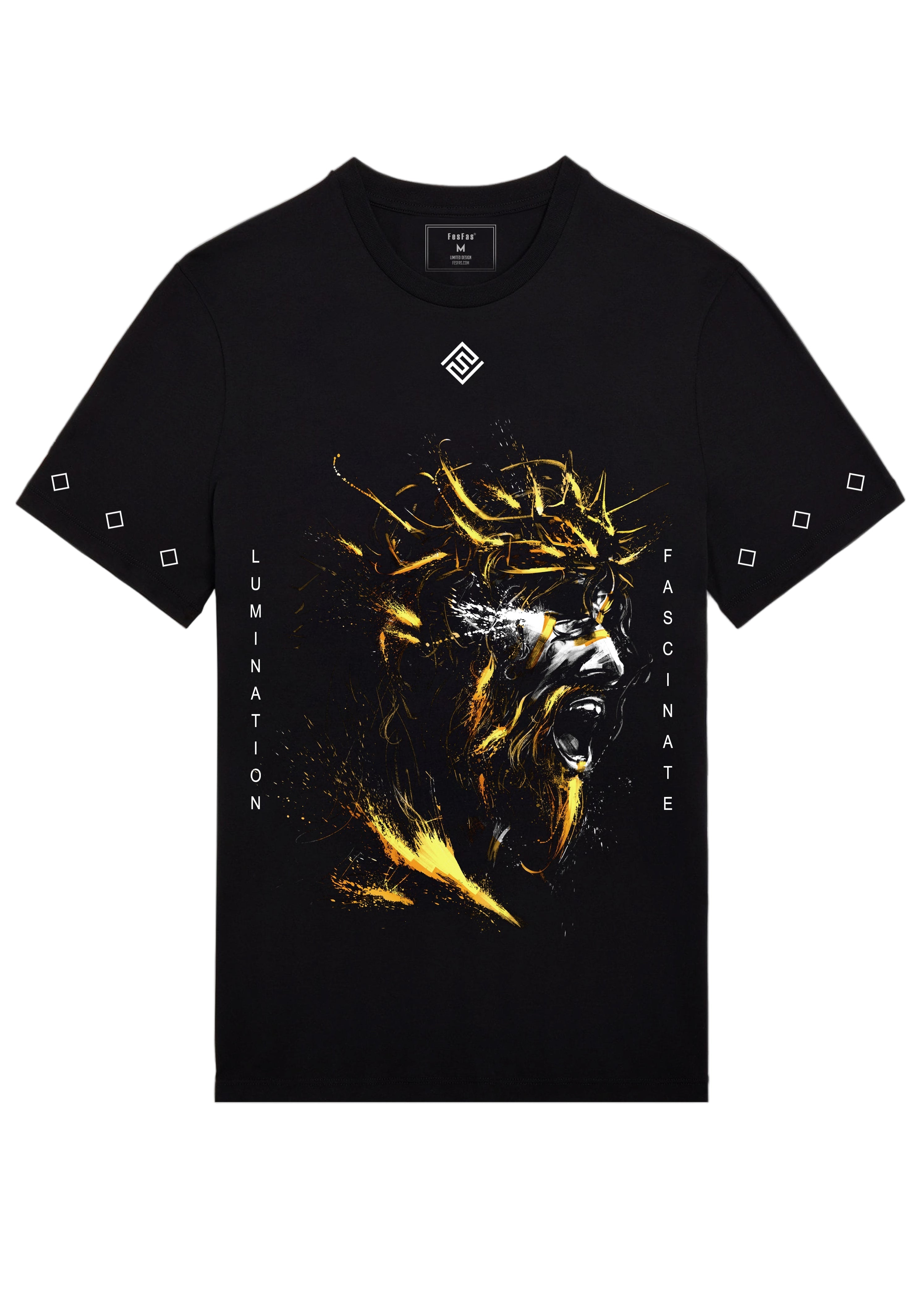 FesFas lumination-print T-shirt | Black