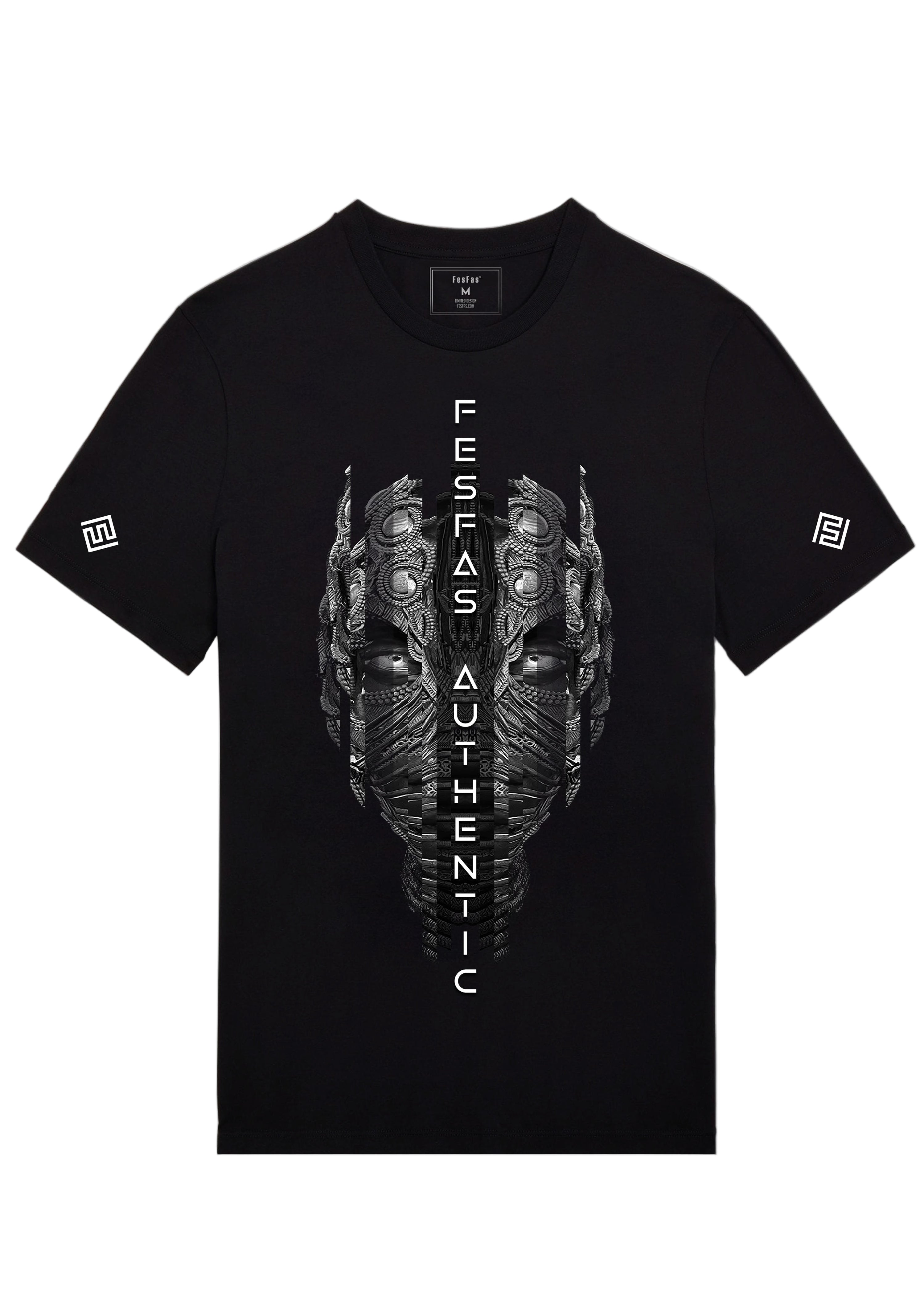 FesFas metal mask-print T-shirt | Black | Men
