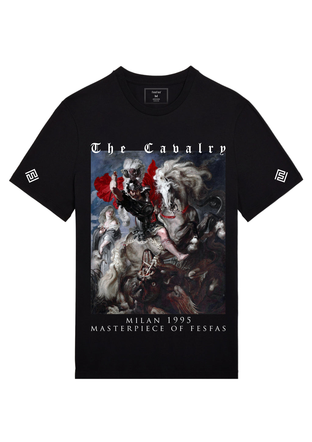 FesFas cavalry-print T-shirt | Black