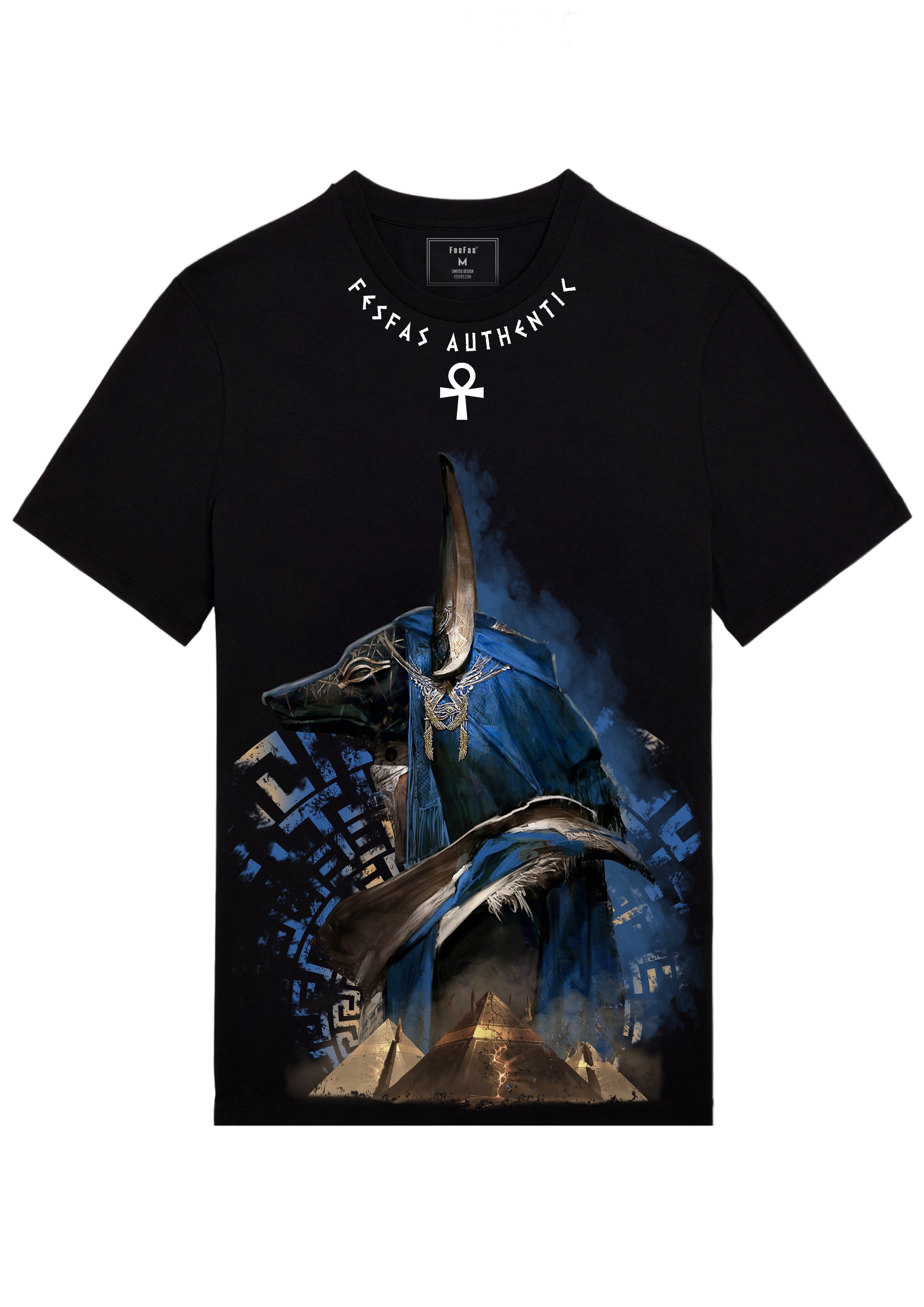 FesFas Anubis-print T-shirt | Black | Men