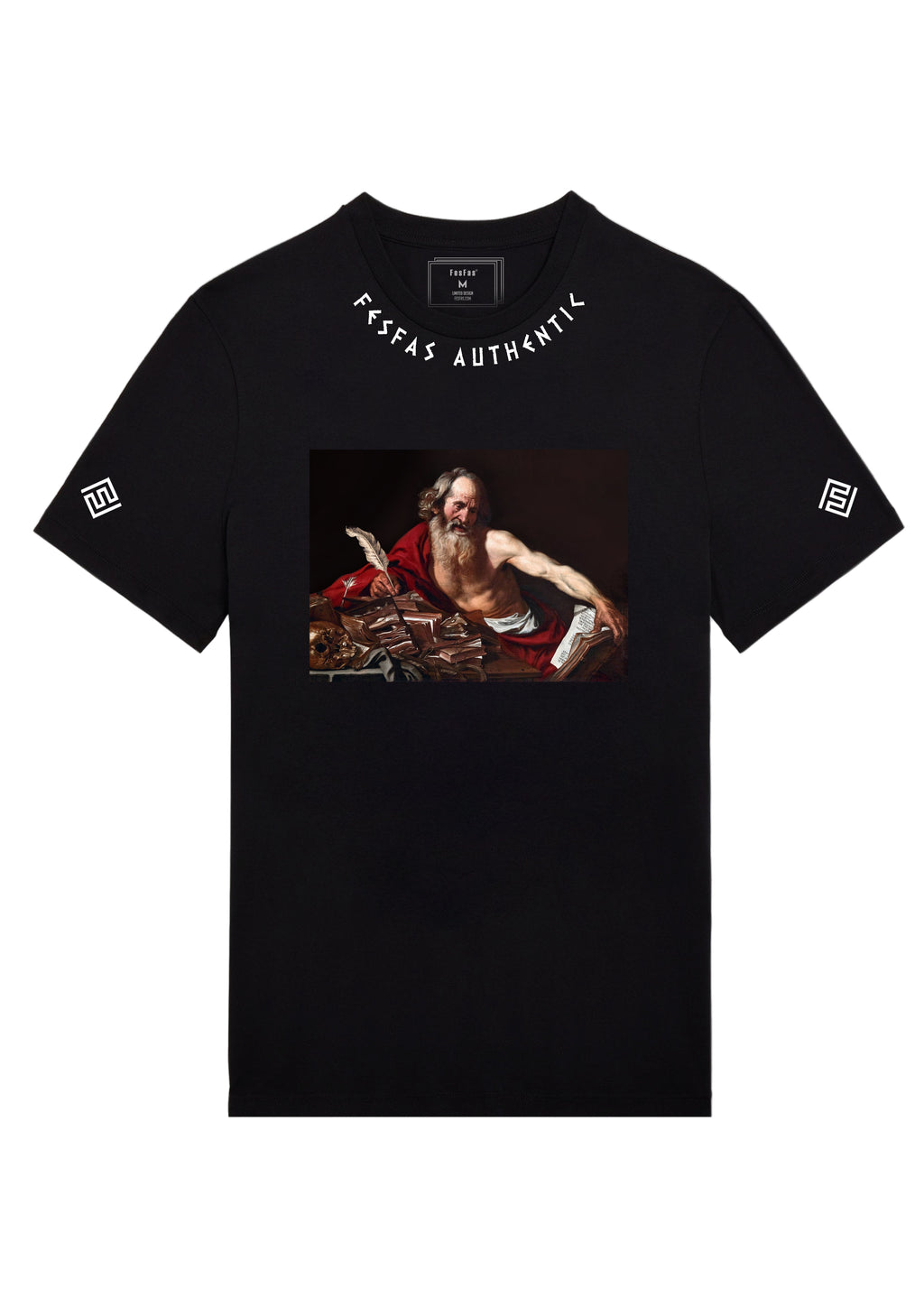 FesFas art-print T-shirt | Black
