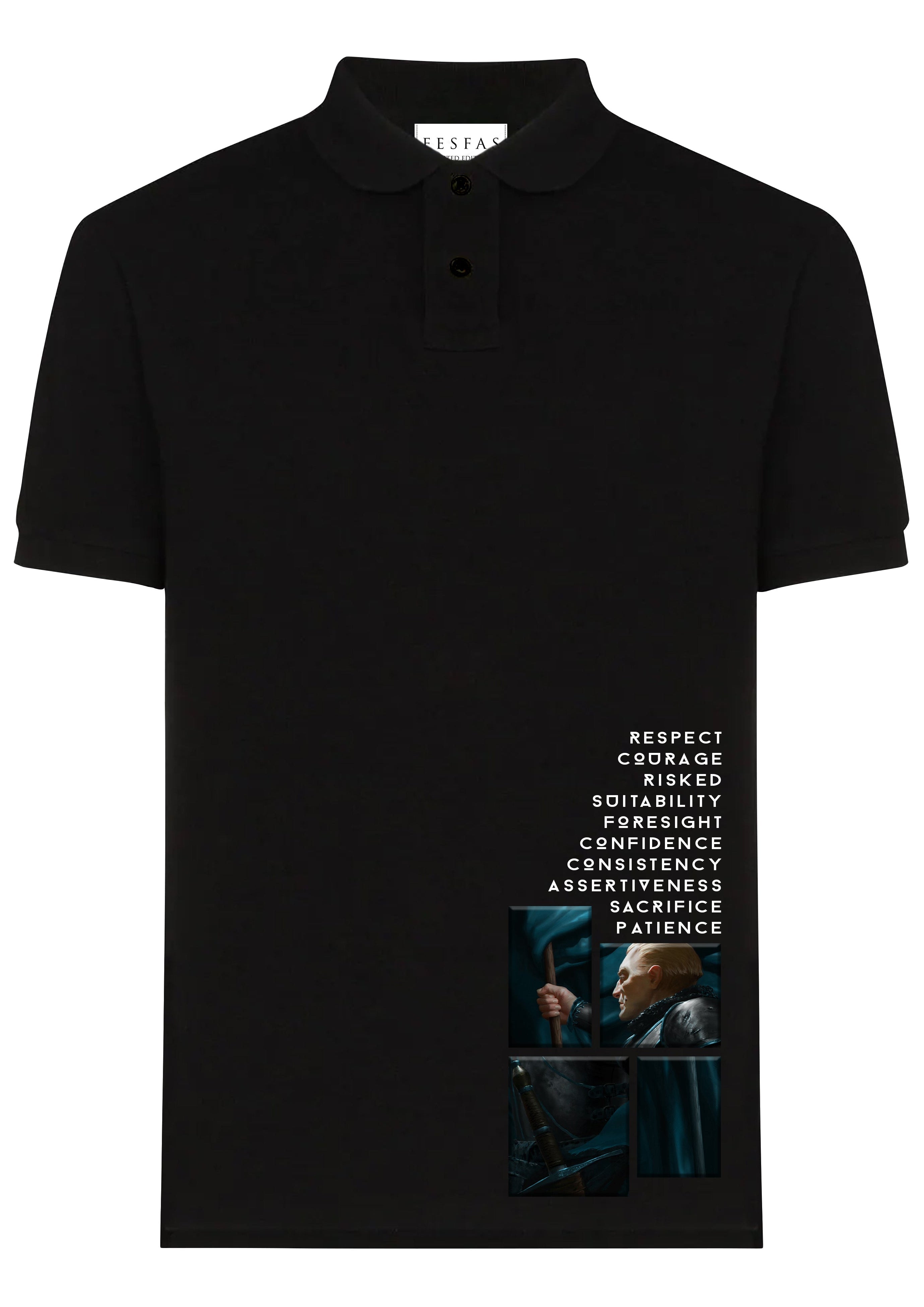 FesFas Pioneers-print Polo Shirt | Black