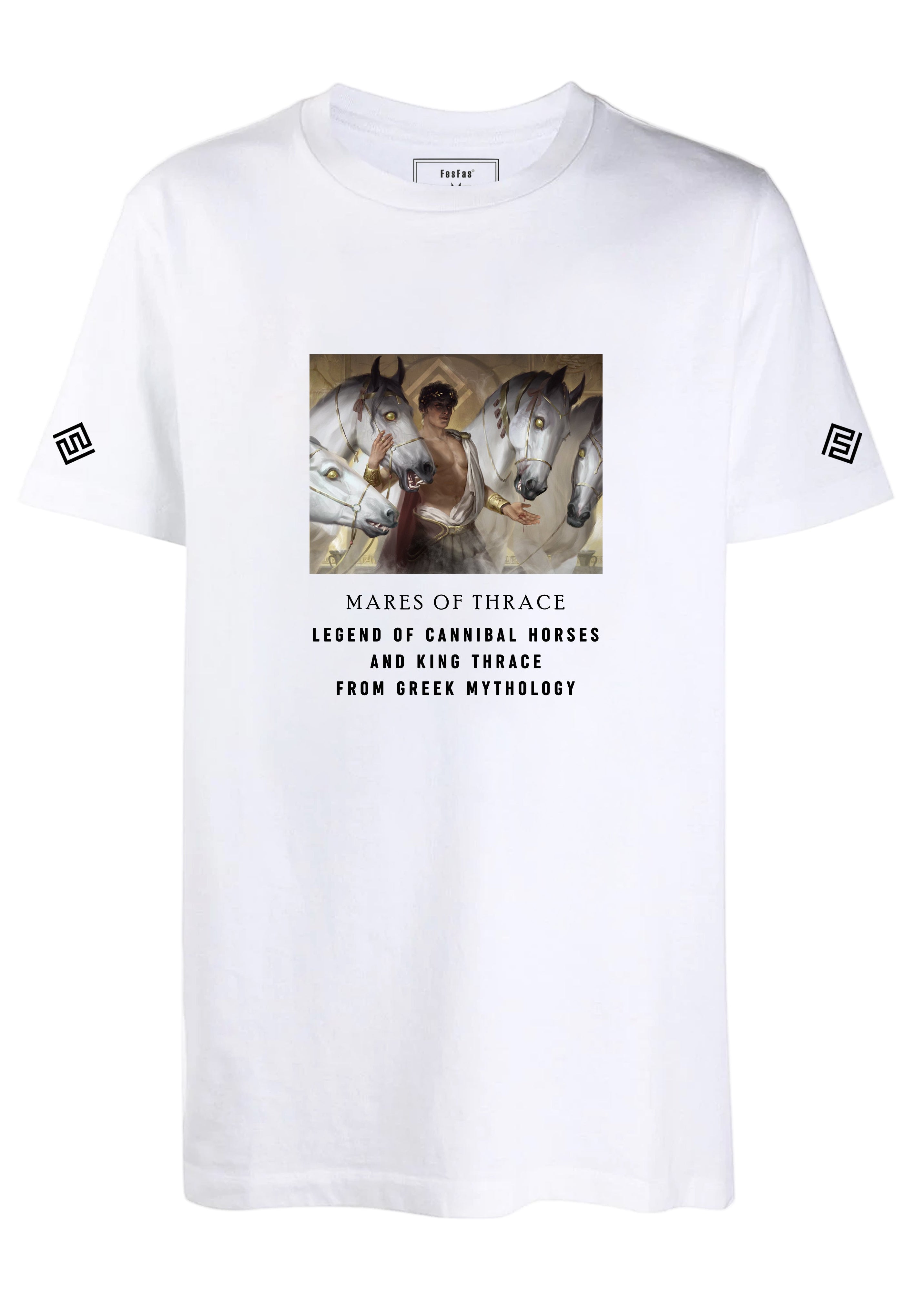 FesFas mares-print T-shirt | White
