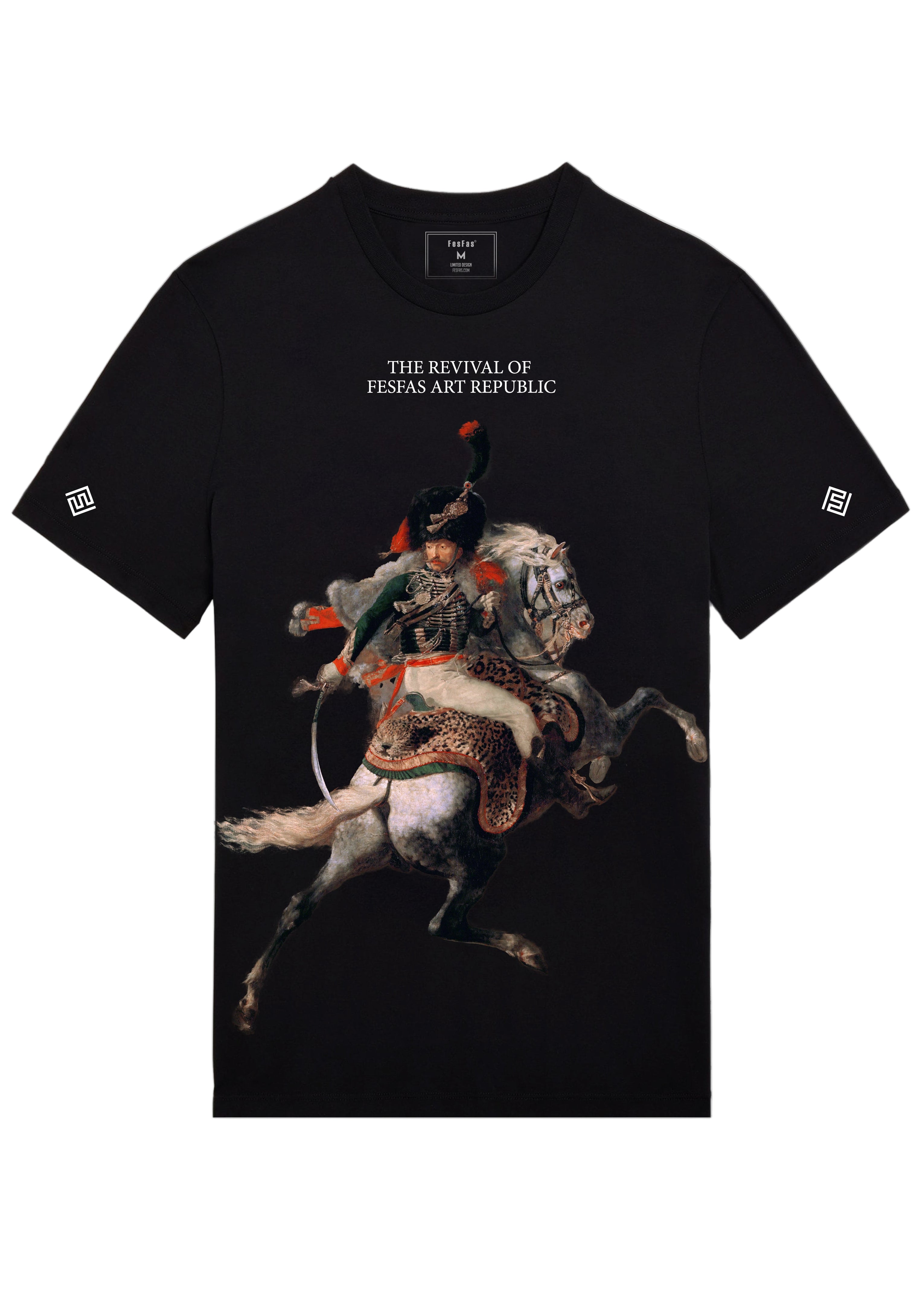 FesFas chevalier-print T-shirt | Black | Men