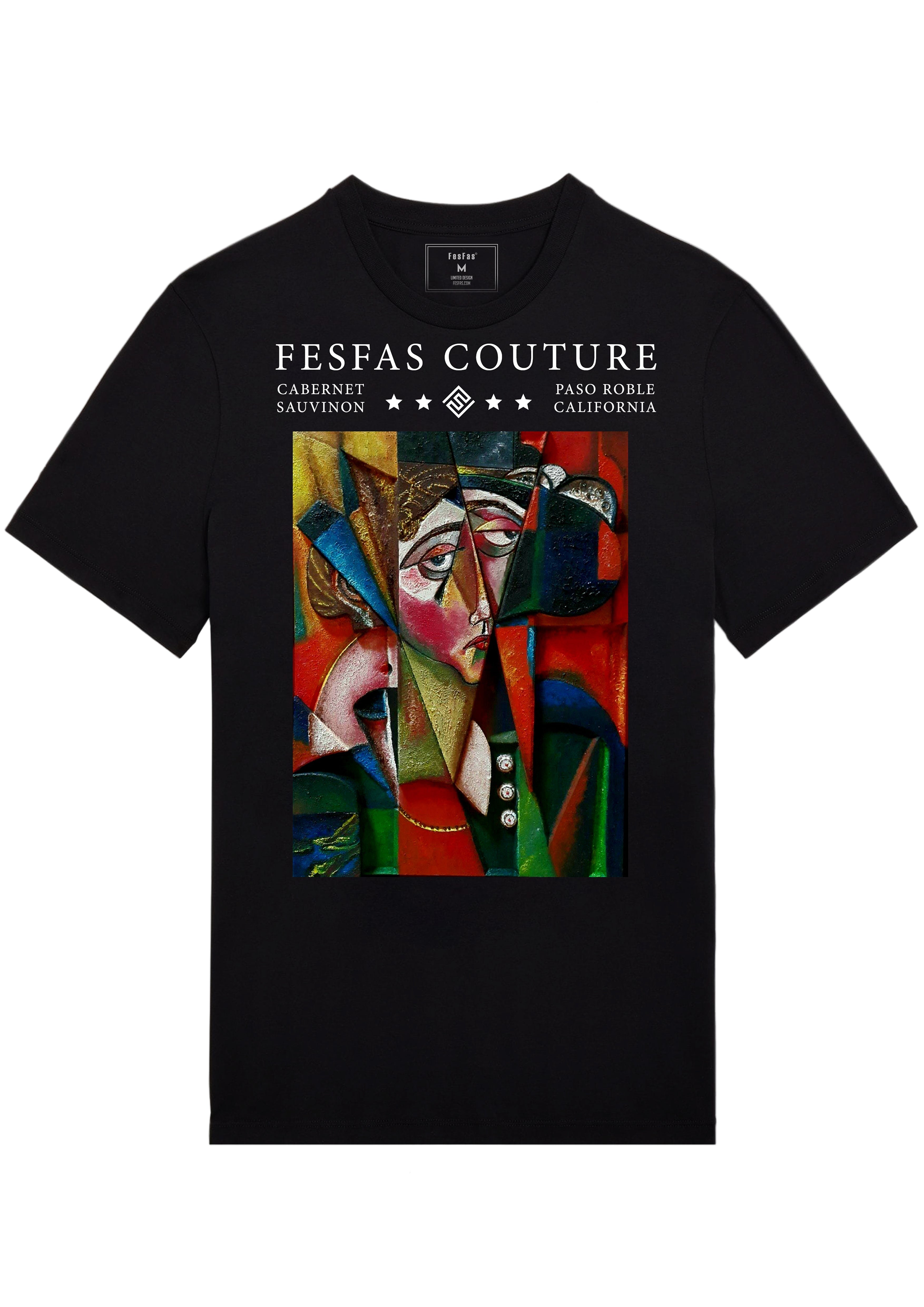FesFas abstract painting-print T-shirt | Black