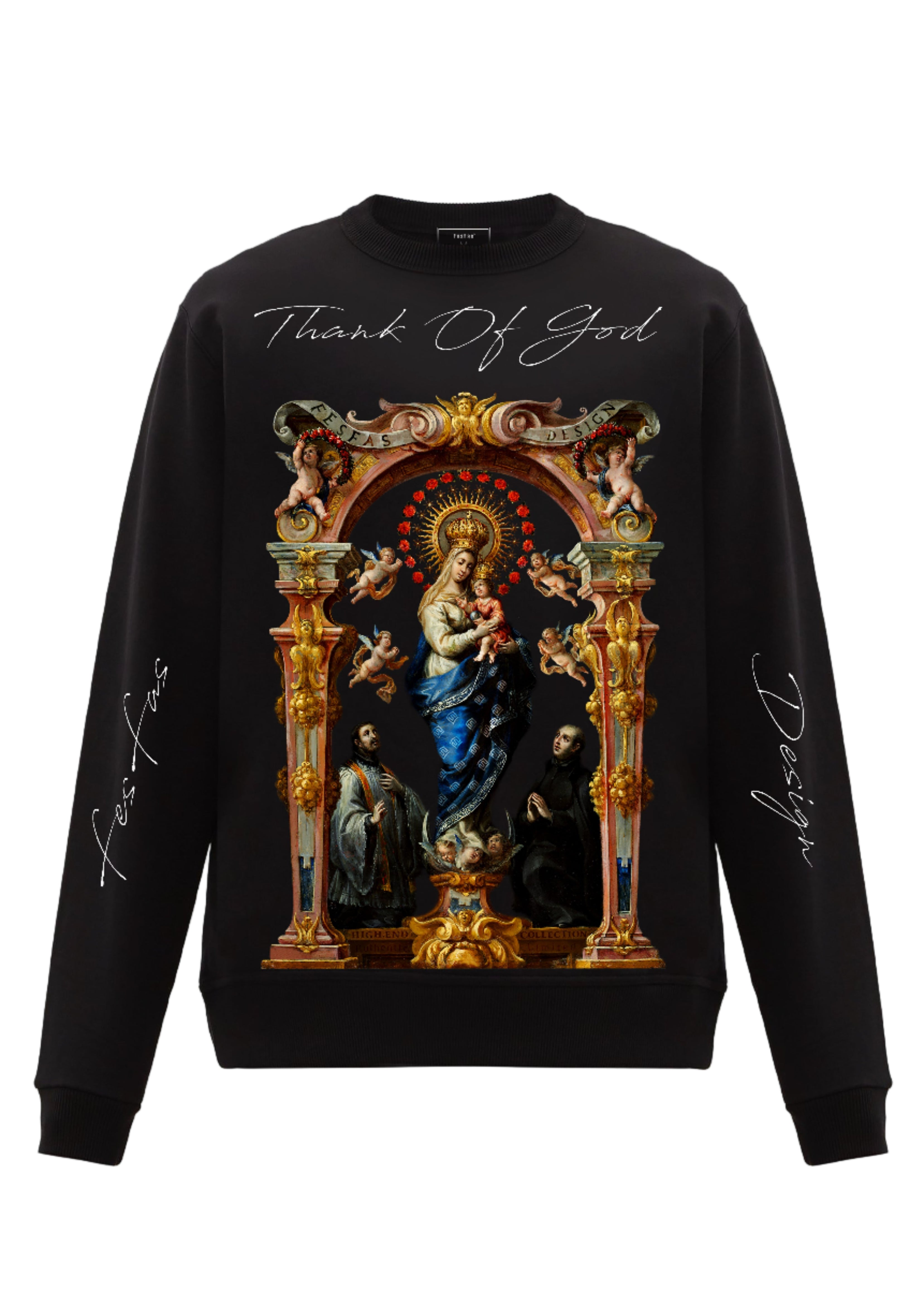 FesFas God-print Sweatshirt | Black