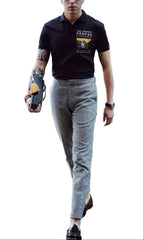 FesFas Main Vein-print Polo Shirt | Black