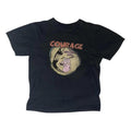 Vinatage Courage Dog Baby Tee - Gothic Emo Girl Tops, Cute Baby Tee, Women's Vintage T-Shirt, Casual Crewneck, Short...