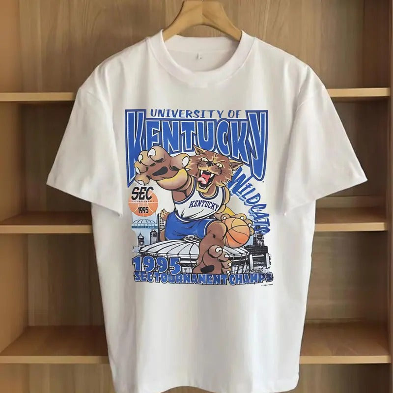 Vintage 1995 Kentucky Wildcats T-Shirt, Retro College Basketball team football shirt Hoodie, Sweatshirt | GrindPrints.com