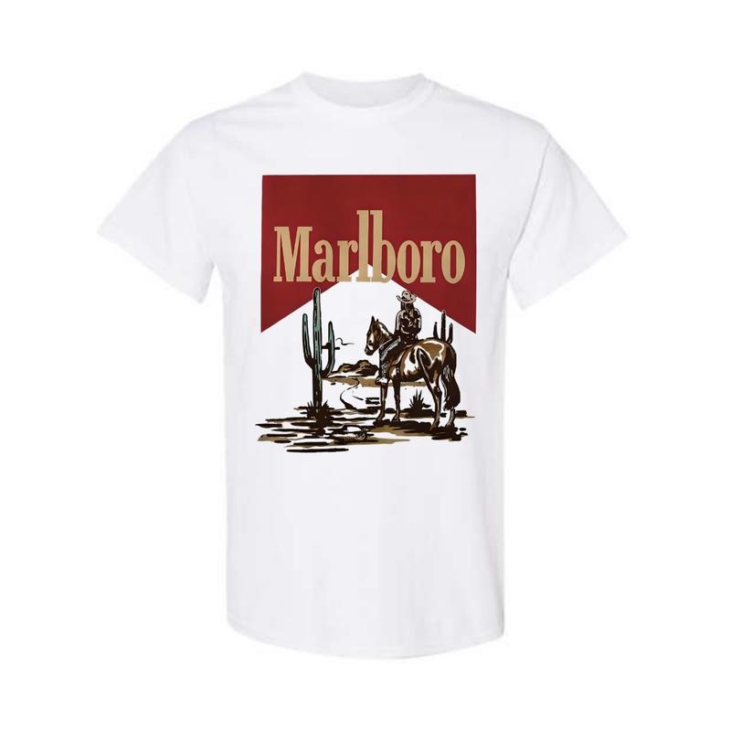 Vintage Marlboro Cowboy Wild West T-shirt Sweatshirt Hoodie, For Men, For Women | GrindPrints.com