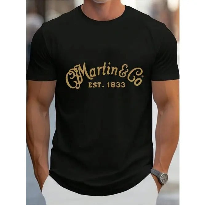 Vintage Martin Guitars American Crew Neck Casual Crew Neck Printed Sweat Absorbent Breathable Made USA T-Shirts, Hoodie, Sweatshirt