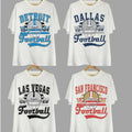 VintageAll Teams Football Unisex T-shirt, Gildan 5000 Unisex Crewneck Sport Classic T-Shirt All Teams Football, White...