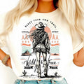 Wild and Free Retro Cowgirl Western Style Shirt, Retro Cowgirl Country Vintage Rodeo Tee, Western Country Cowgirl Gift...