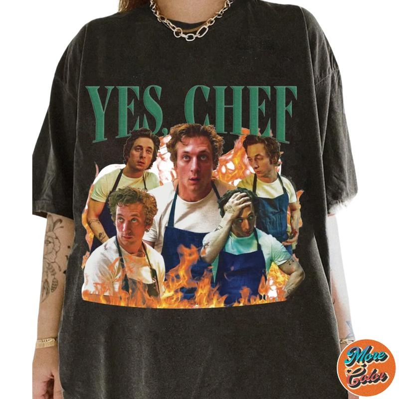 Yes, Chef The Bear Vintage Shirts, Cotton Unisex T-Shirt, Crew Neck, Size S- 3XL, Menswear Top, Womenswear Top Underwear...