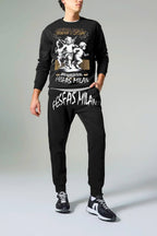 FesFas Angels-print Sweatshirt Set | Black