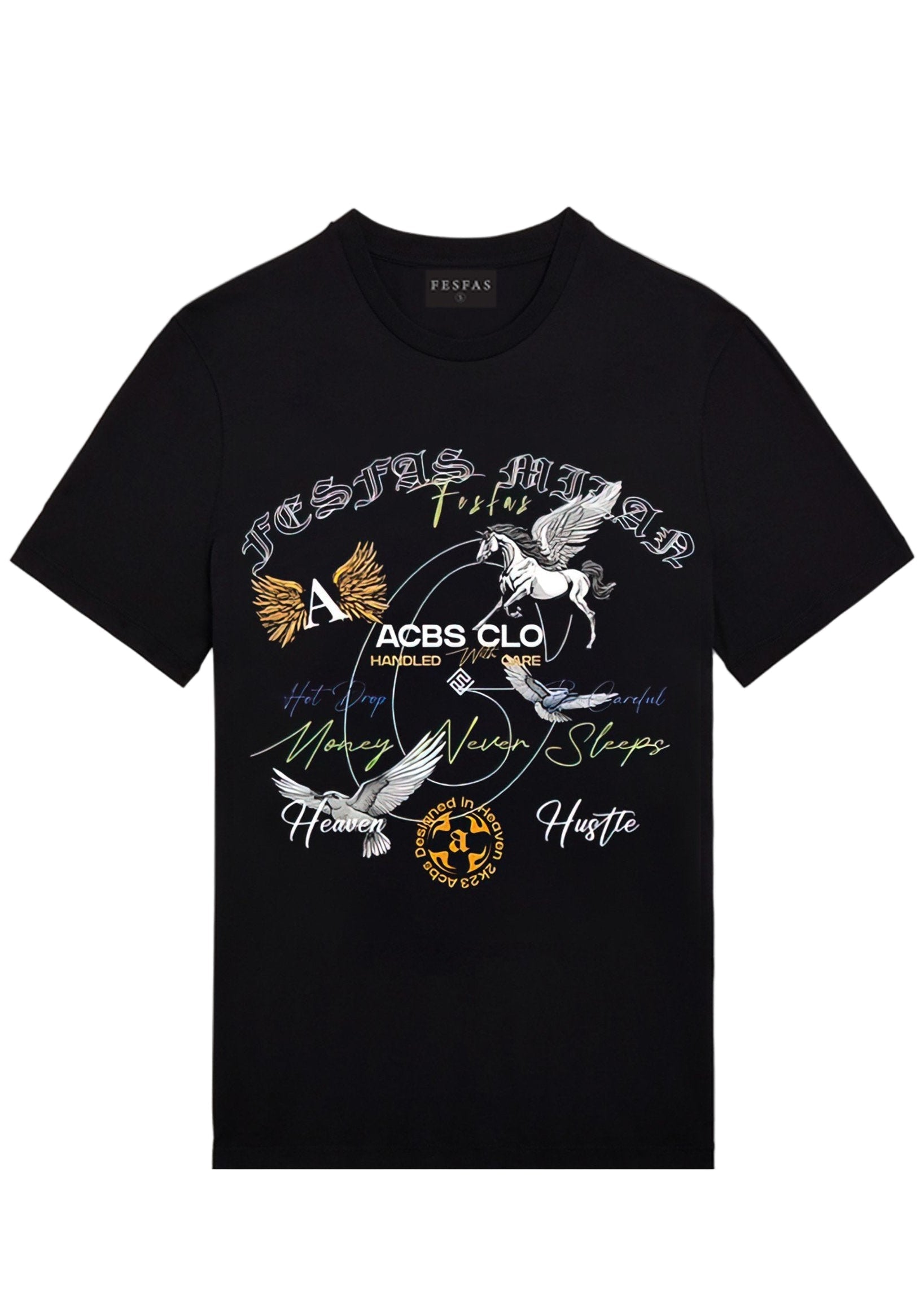 FesFas graphic-print T-shirt | Black