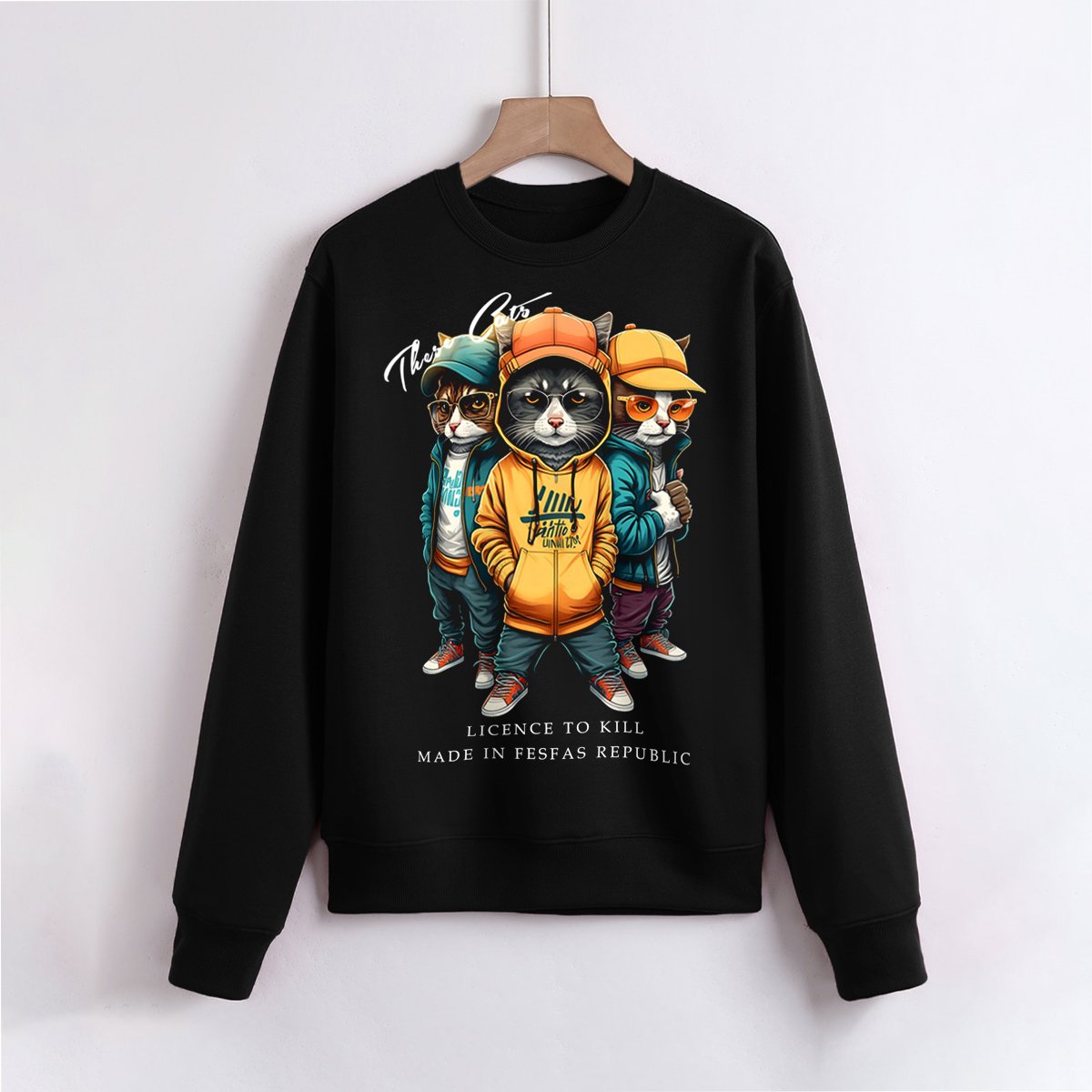 FesFas Cats-print Sweatshirt | Black
