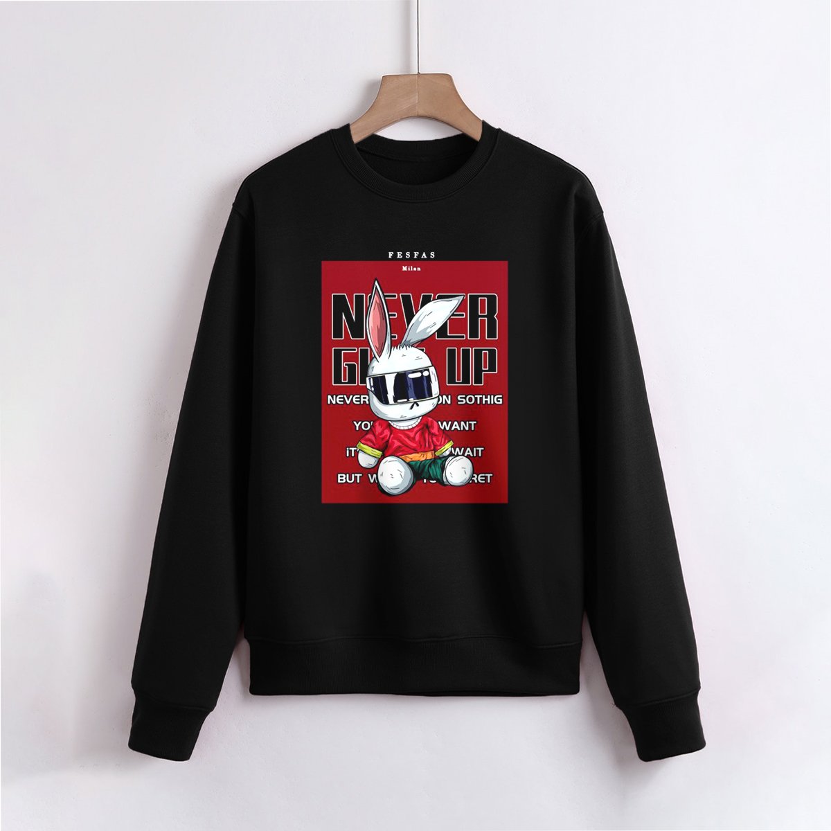 FesFas Bunny-print Sweatshirt | Black