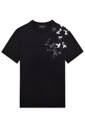 FesFas leaves-print T-shirt | Black