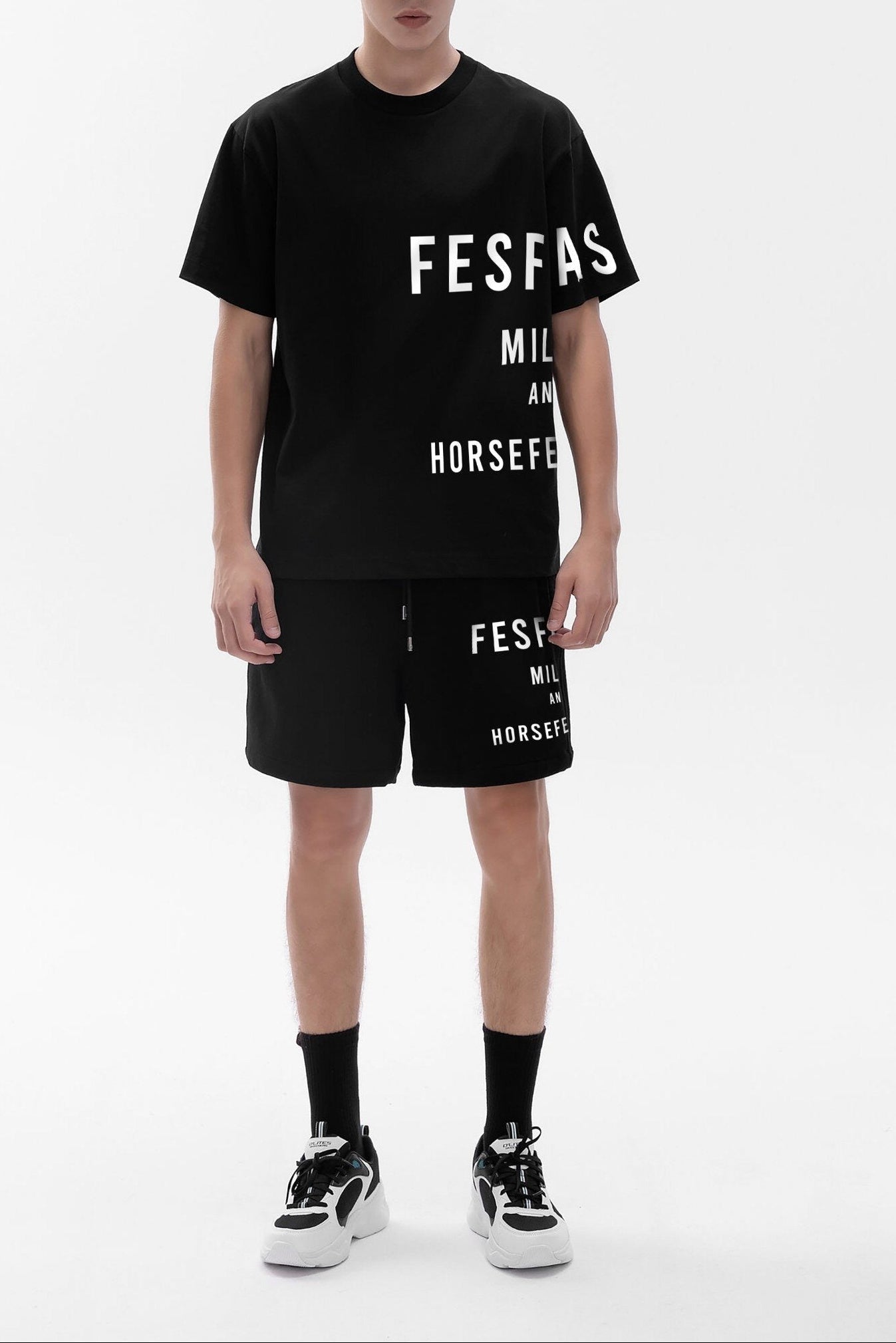 FesFas graphic-print T-shirt | Black