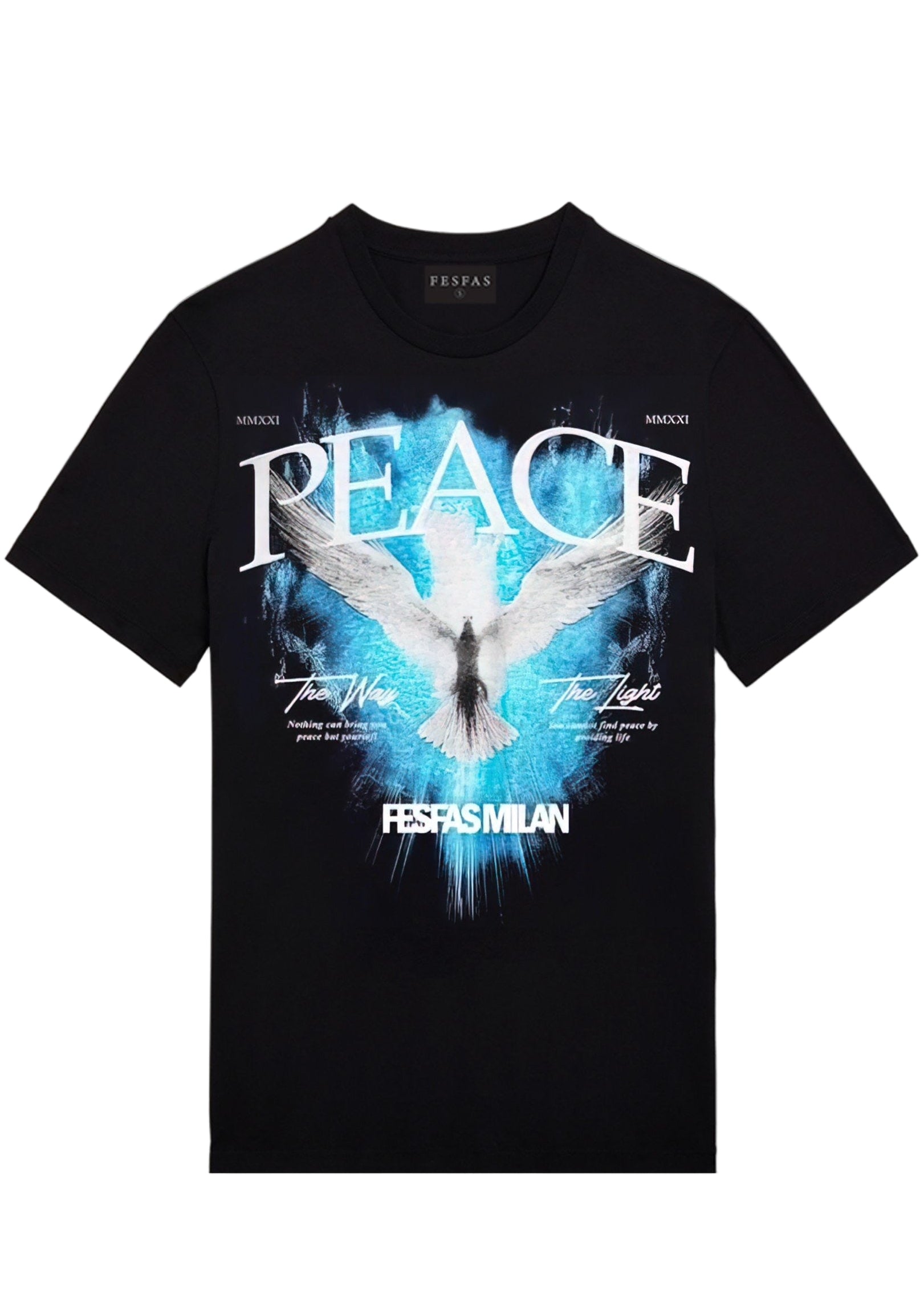 FesFas peace-print T-shirt | Black