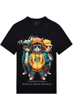 FesFas Cats-print T-shirt | Black