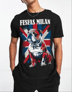 FesFas Bulldog-print T-shirt | Black