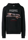 FesFas Good Sense-print Hoodie | Black