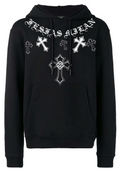 FesFas Cross-print Hoodie Set | Black