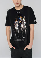 FesFas knights-print T-shirt | Black