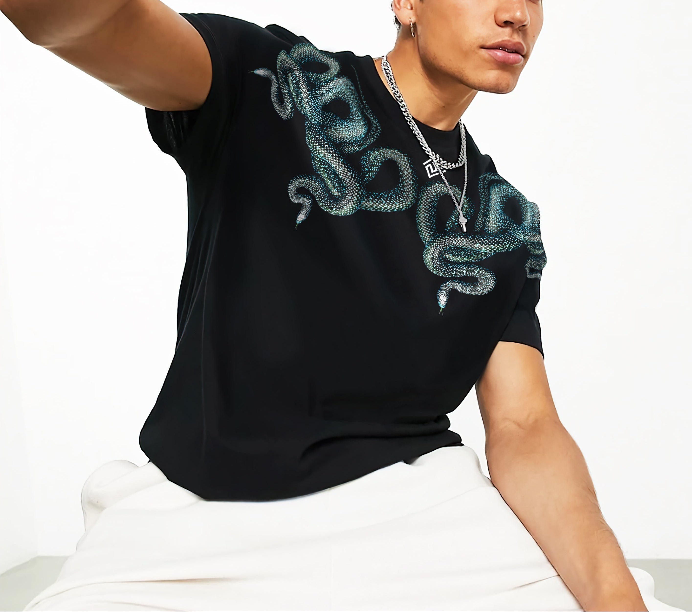 FesFas snake-print T-shirt | Black | Men