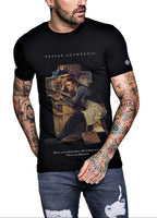 FesFas poet-print T-shirt | Black