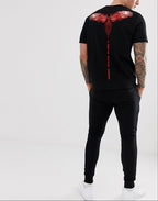 FesFas wings-print T-shirt | Black