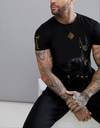 FesFas anubis-print T-shirt | Black