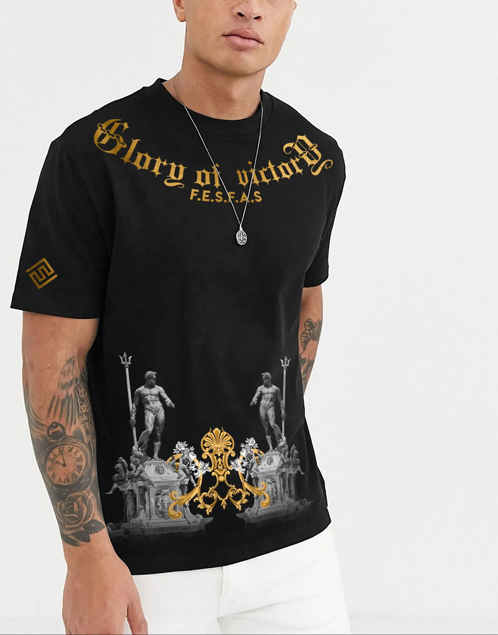 FesFas sculpture-print T-shirt | Black
