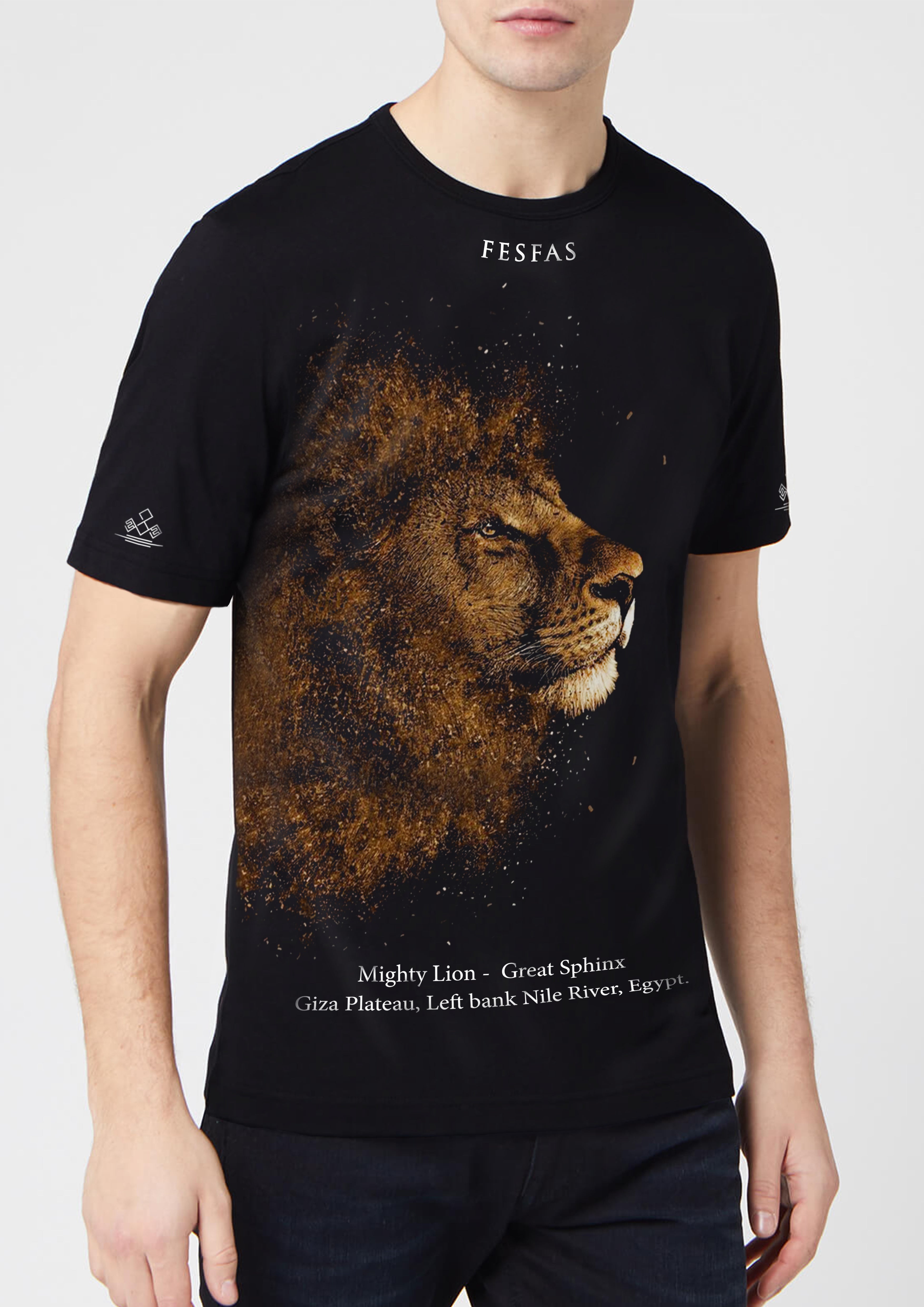 FesFas lion-print T-shirt | Black