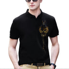 FesFas Anubis-print Polo Shirt | Black