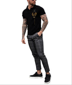 FesFas Anubis-print Polo Shirt | Black