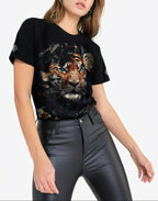 FesFas tiger-print T-shirt | Black