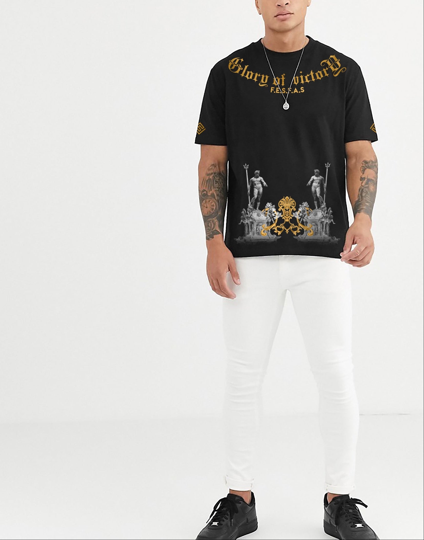 FesFas sculpture-print T-shirt | Black