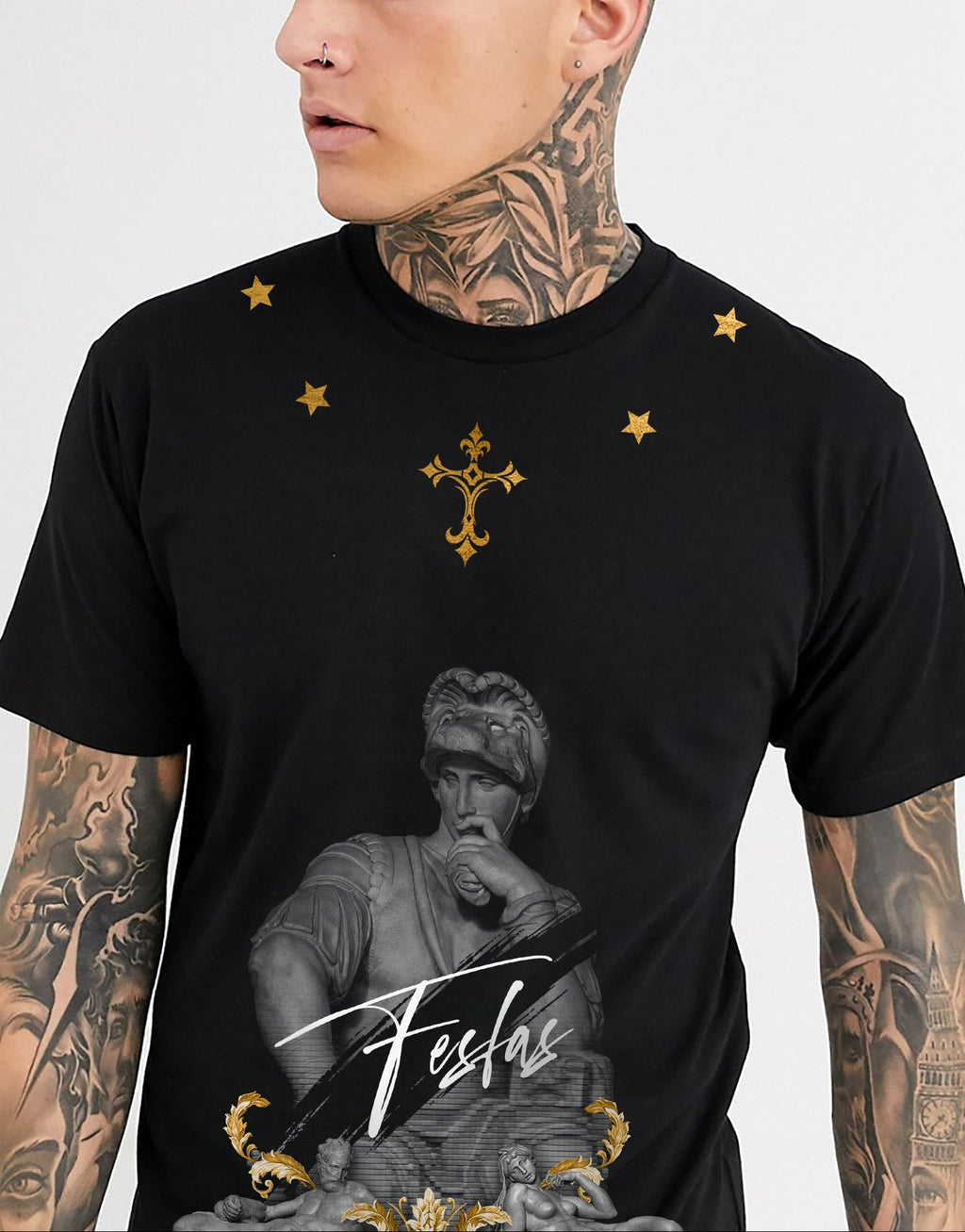 FesFas sculpture-print T-shirt | Black
