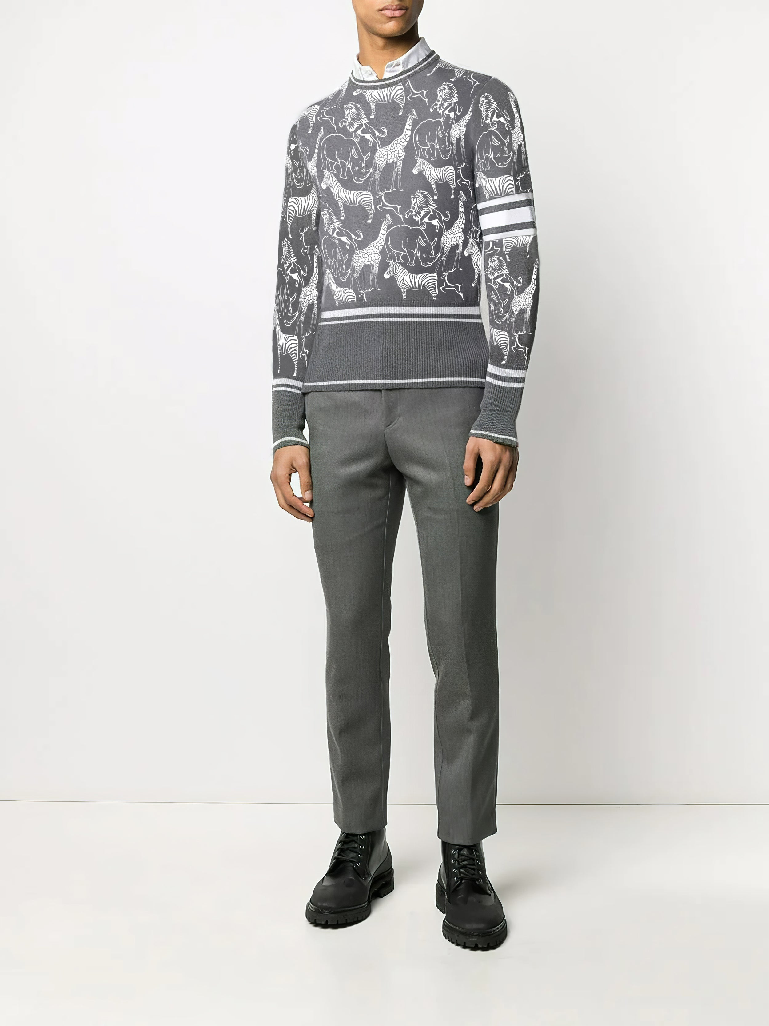 FesFas animals knitted jumper | Grey