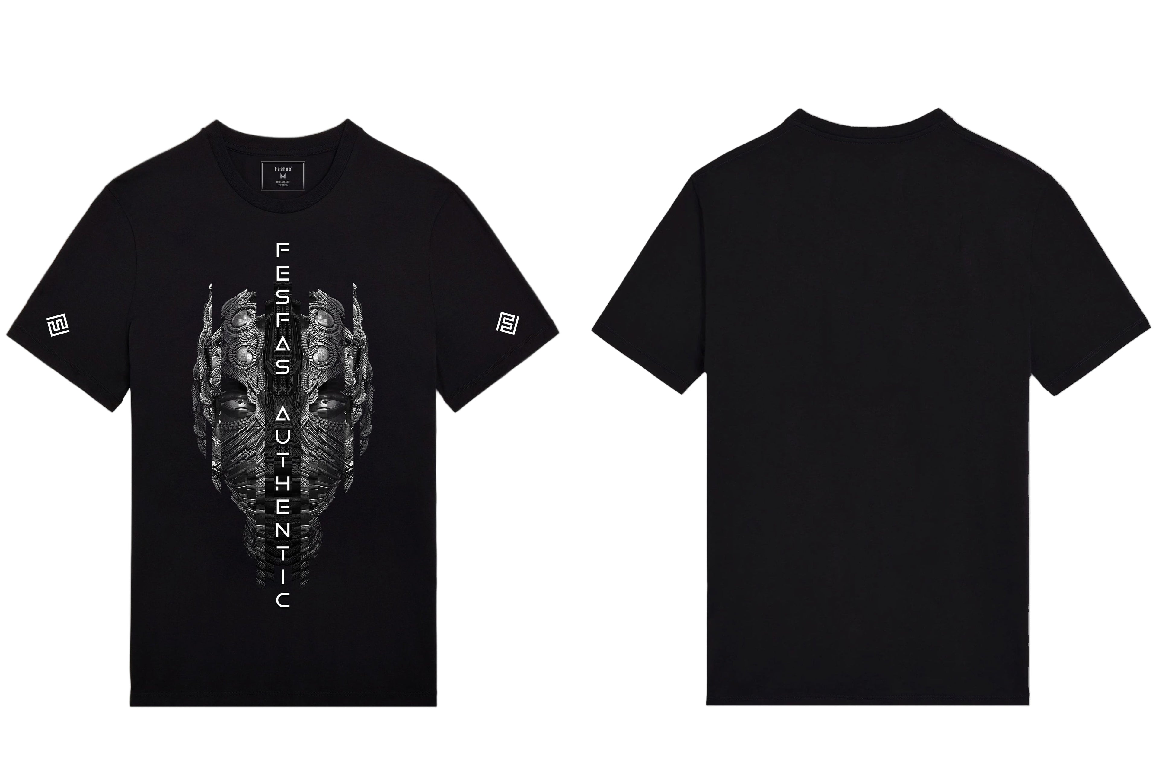 FesFas metal mask-print T-shirt | Black | Men