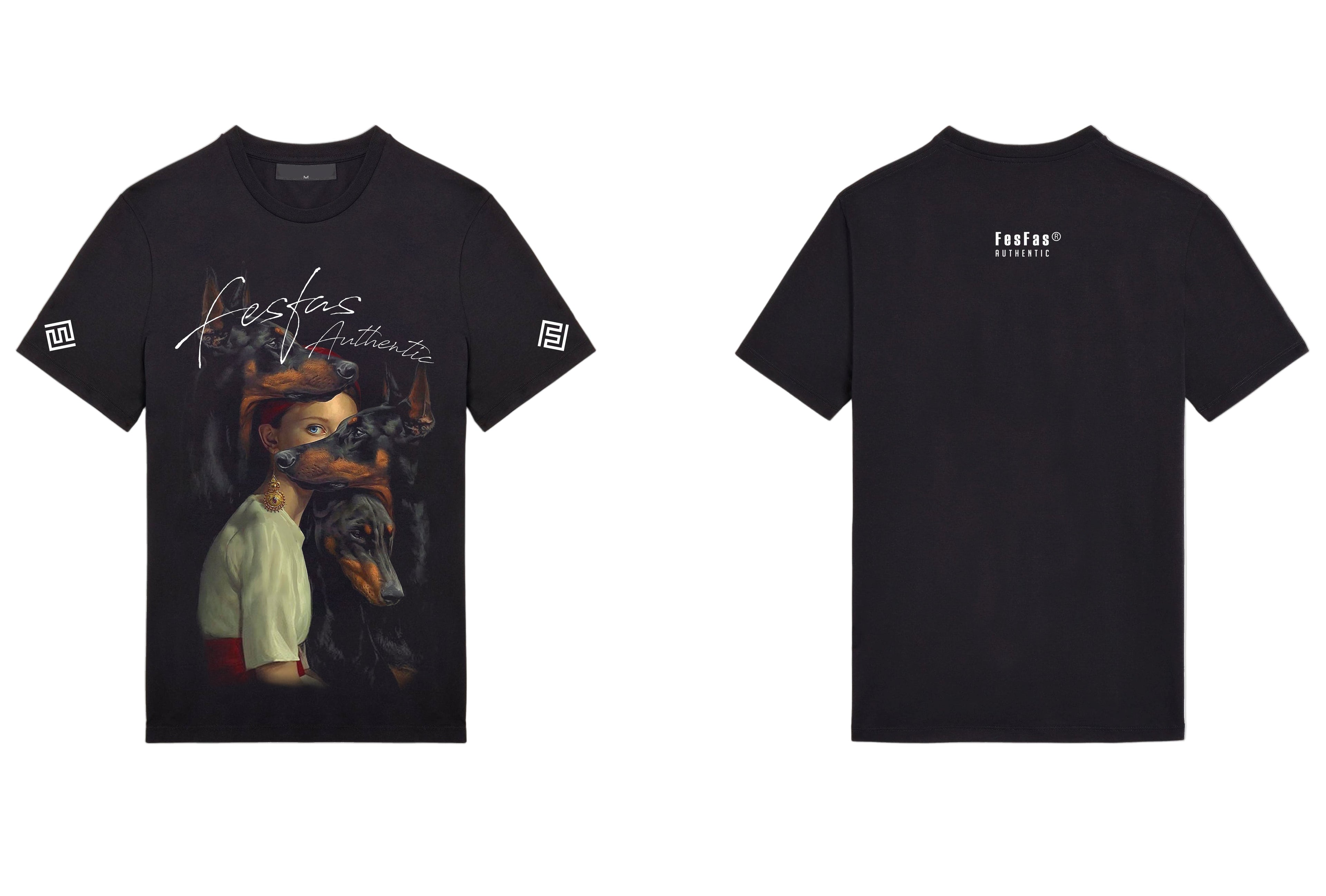 FesFas friendship-print T-shirt | Black