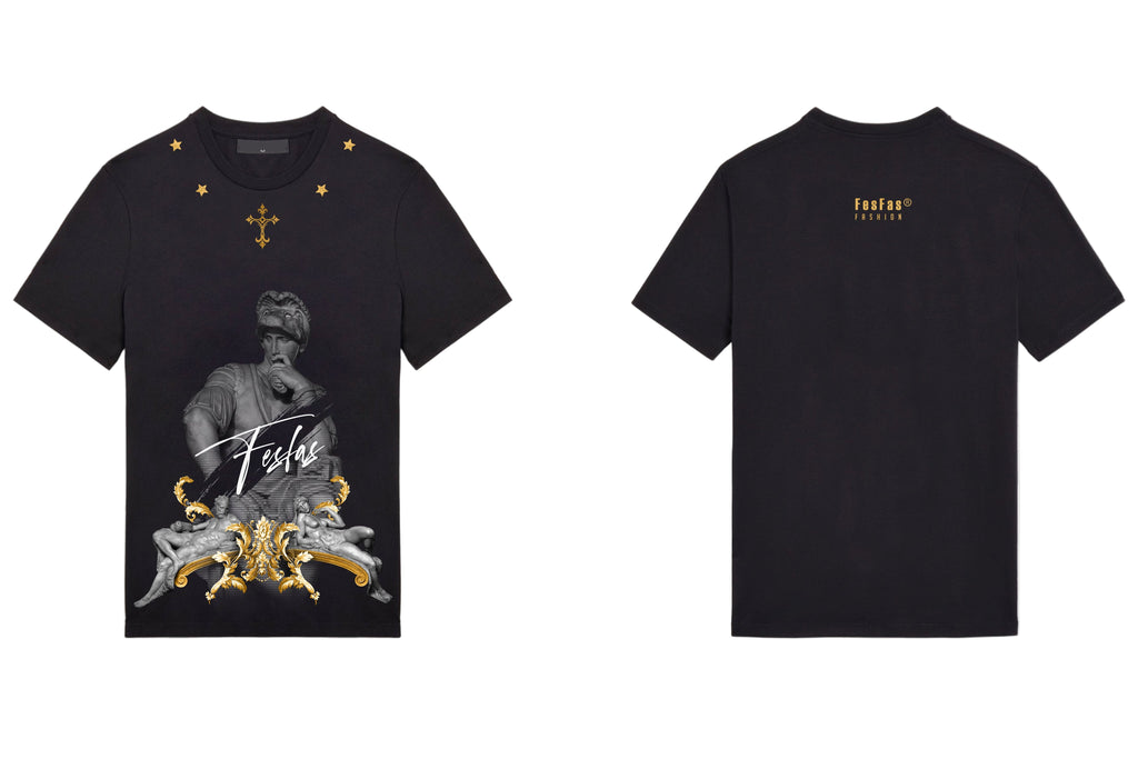 FesFas sculpture-print T-shirt | Black
