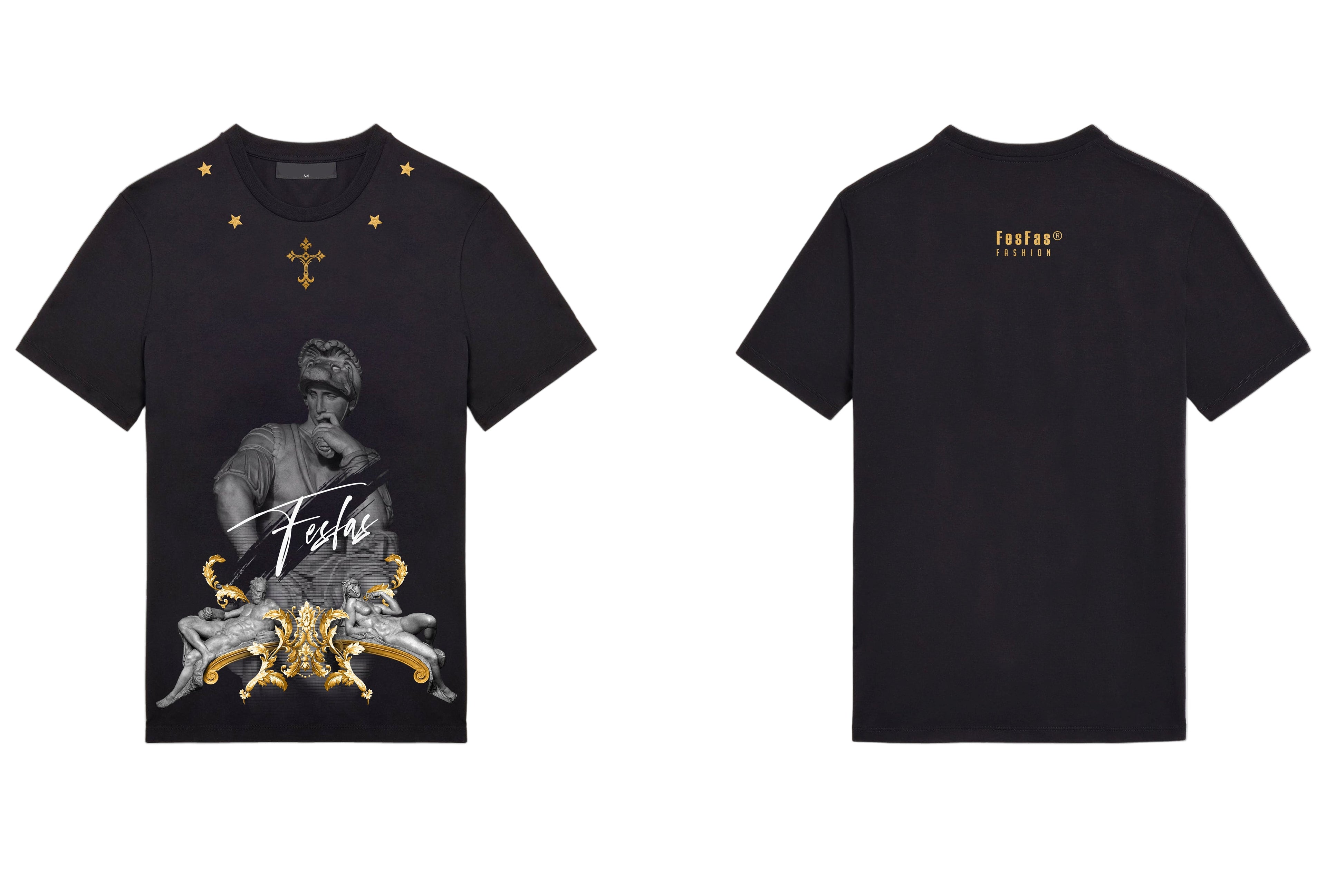 FesFas sculpture-print T-shirt | Black