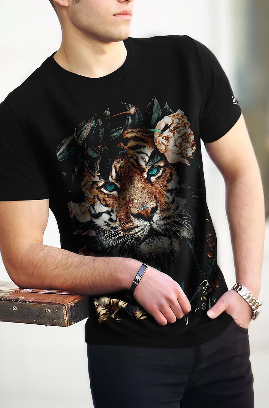 FesFas tiger-print T-shirt | Black