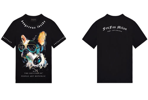 FesFas Bulldog-print T-shirt | Black | Men