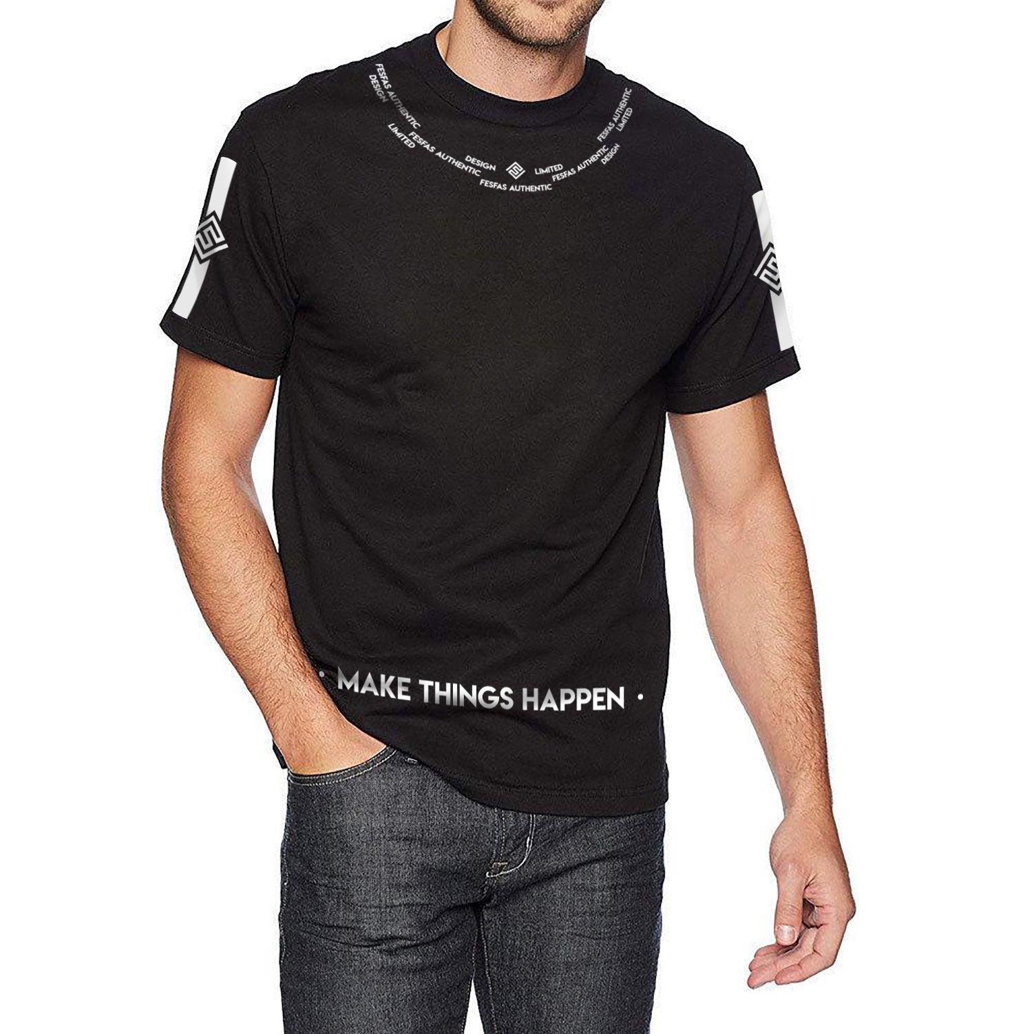 FesFas graphic-print T-shirt | Black